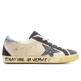 Women's Superstar Glitter Star - Beige/Dark Grey/Grey