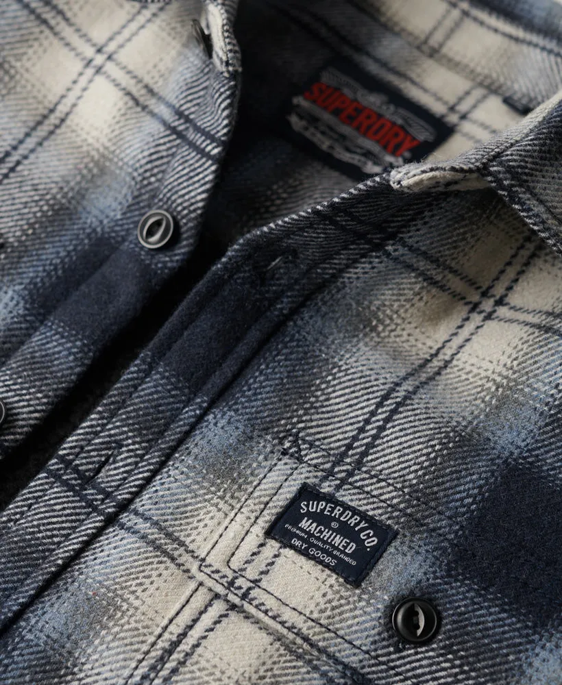 Wool Miller Overshirt | Roderick Check Dark Blue