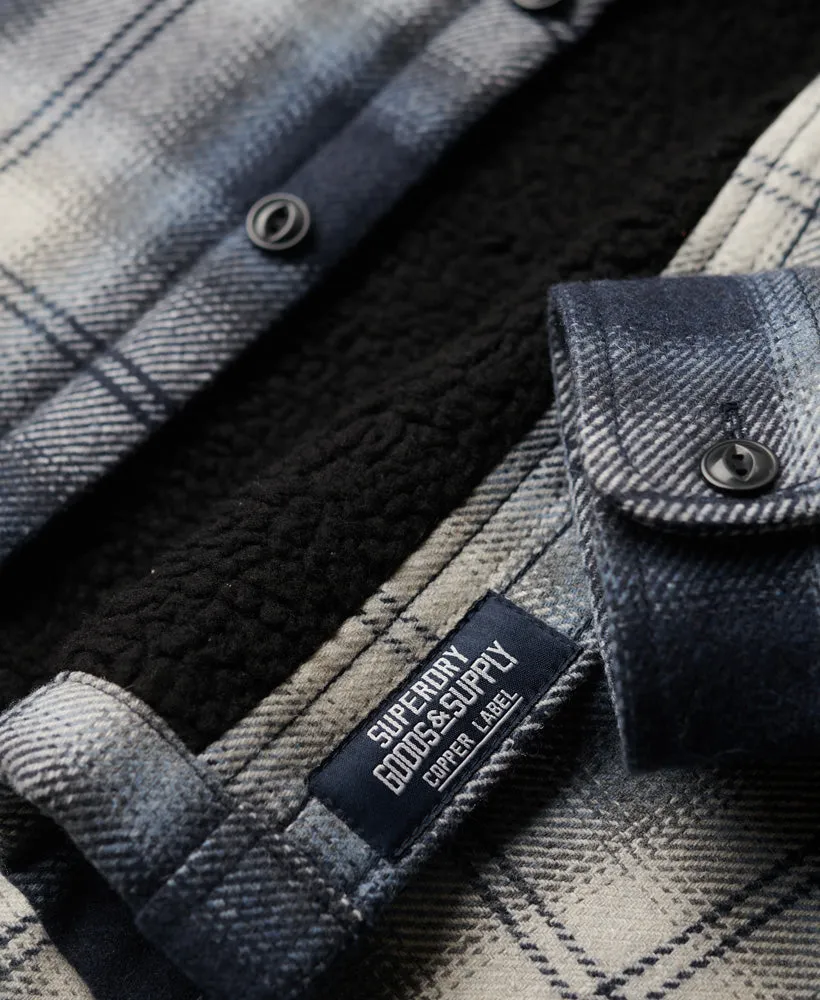 Wool Miller Overshirt | Roderick Check Dark Blue