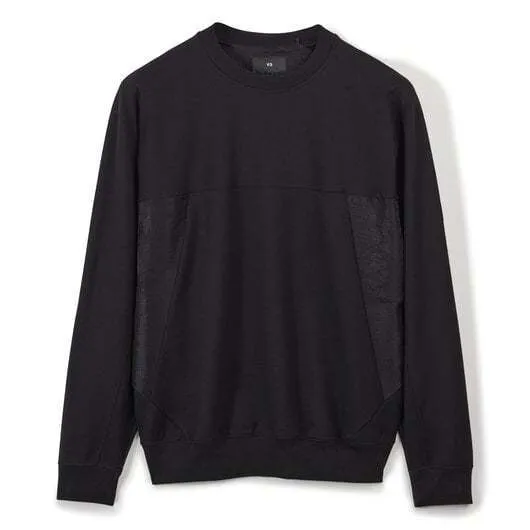 Y-3  |Crew Neck Pullovers Unisex Blended Fabrics Street Style