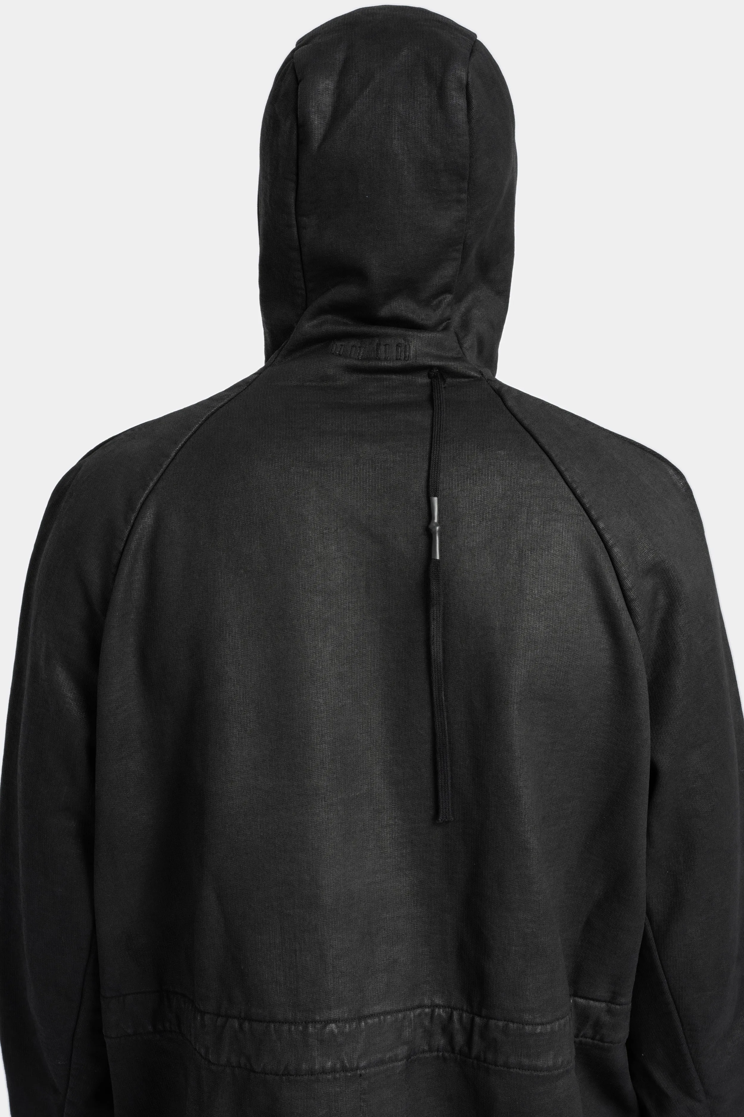 Z4 - Long hooded zip up sweater, Coated